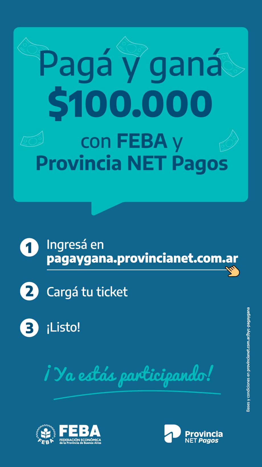 Concurso Pagá y Ganá con FEBA y Provincia NET Pagos