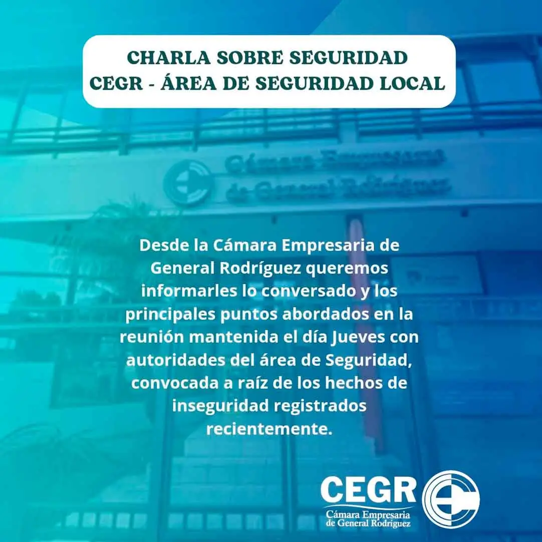 Charla sobre seguridad CEGR Area de Seguridad Local
